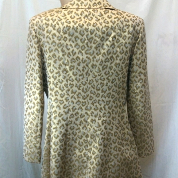 Rickie Freeman Teri Jon Nites Saks Fifth Ave. Metallic Golden Skirt suite - Picture 5 of 9